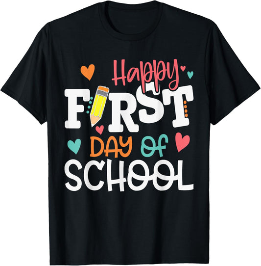 Happy First Day Of School Teacher Kids Back to School T-Shirt