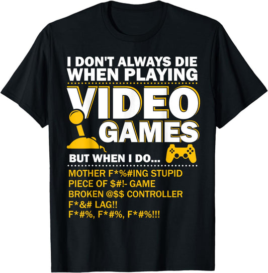 Playing Video Games Gamer Shirt Funny Gaming Console Gamer