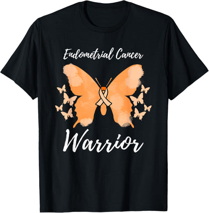 Warrior Endometrial Cancer Awareness Uterine Cancer T-Shirt