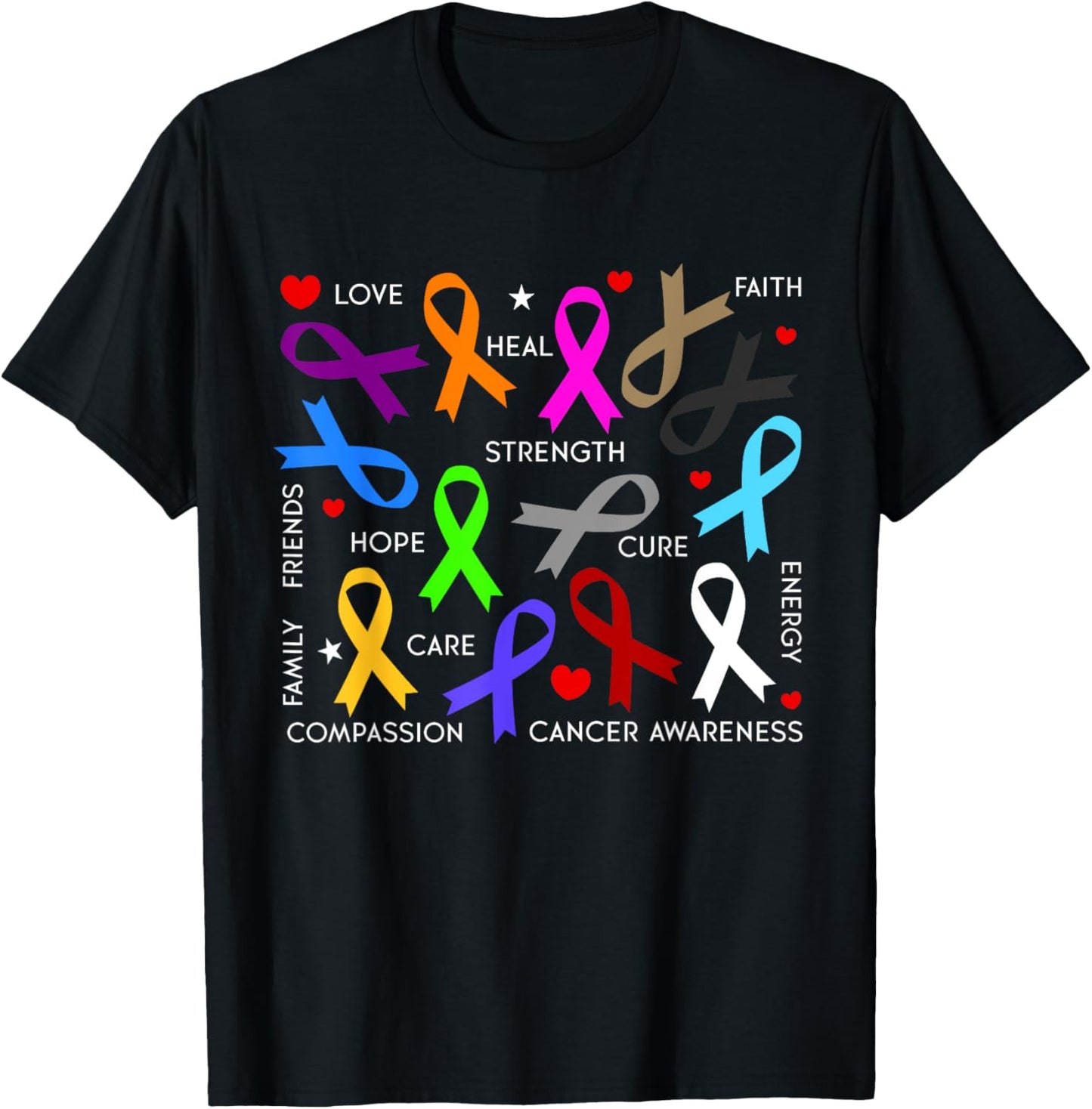 Cancer Awareness - Fight Cancer Ribbons T-Shirt