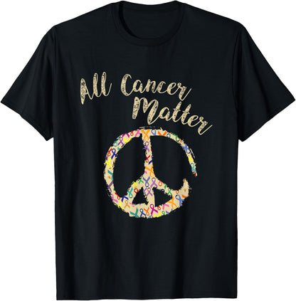 All Cancer Matters Awareness Day Peace T-Shirt