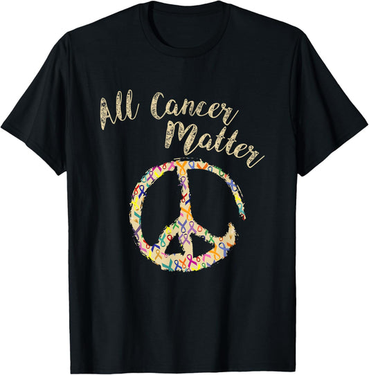 All Cancer Matters Awareness Day Peace T-Shirt