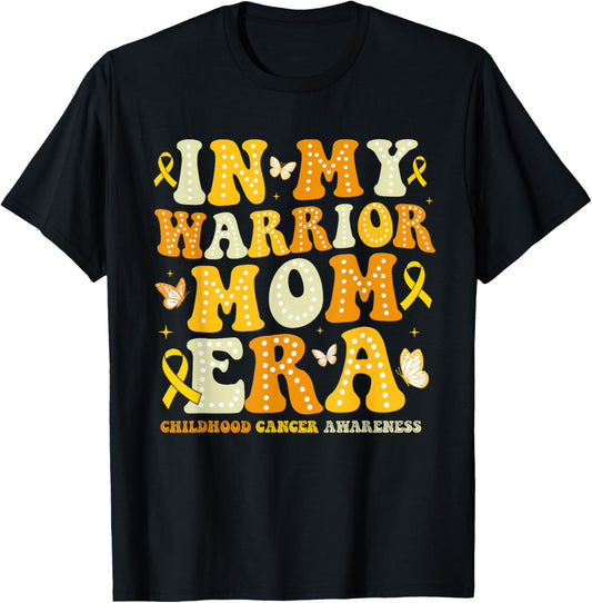 Childhood Cancer Awareness Shirts Women Girl Warrior Mom T-Shirt