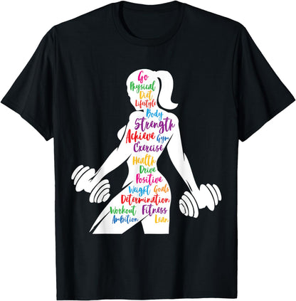 Women Gym Motivation Workout Motivational Fitness Lover Gift T-Shirt