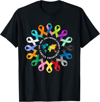 All Cancer Matters Awareness Fight Cancer Ribbon Support T-Shirt