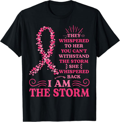 I'm The Storm Warrior Pink Ribbon Women Breast Cancer T-Shirt