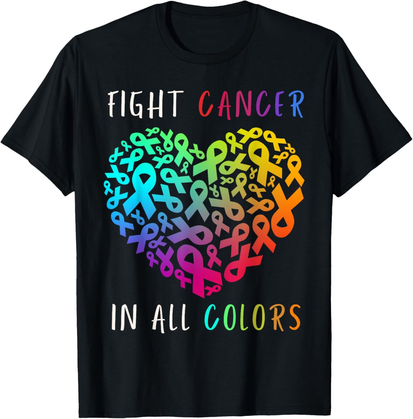All Cancer Matters Survivors Awareness Fight Ribbon Support T-Shirt