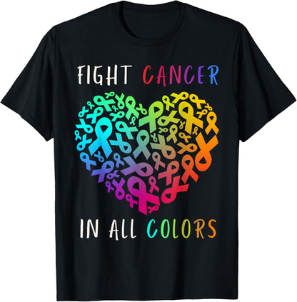 All Cancer Matters Survivors Awareness Fight Ribbon Support T-Shirt