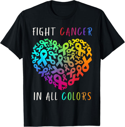 All Cancer Matters Survivors Awareness Fight Ribbon Support T-Shirt