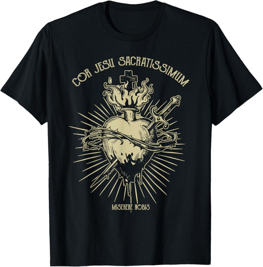 Sacred Heart Of Jesus Christian Catholic Devotion T-Shirt