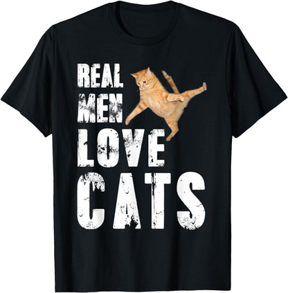 Real Men Love Cats Funny Cat Love T-shirt