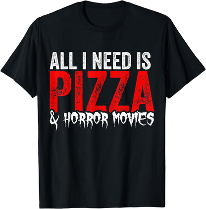 Pizza Horror Movie Funny T-Shirt