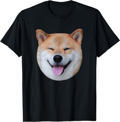 Happy Shiba Inu Shirt Doge Meme Smile Furry Dog T Shirt Pink
