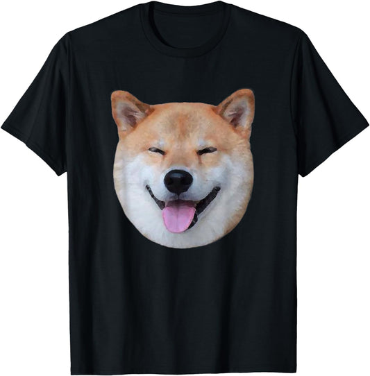 Happy Shiba Inu Shirt Doge Meme Smile Furry Dog T Shirt Pink