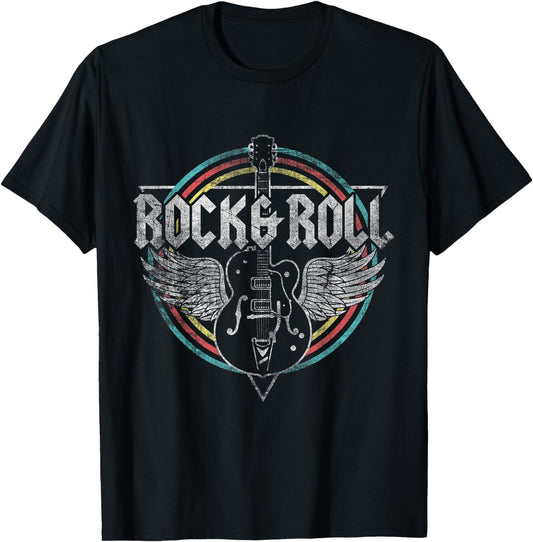 Rock & Roll Guitar Wings Music T-Shirt