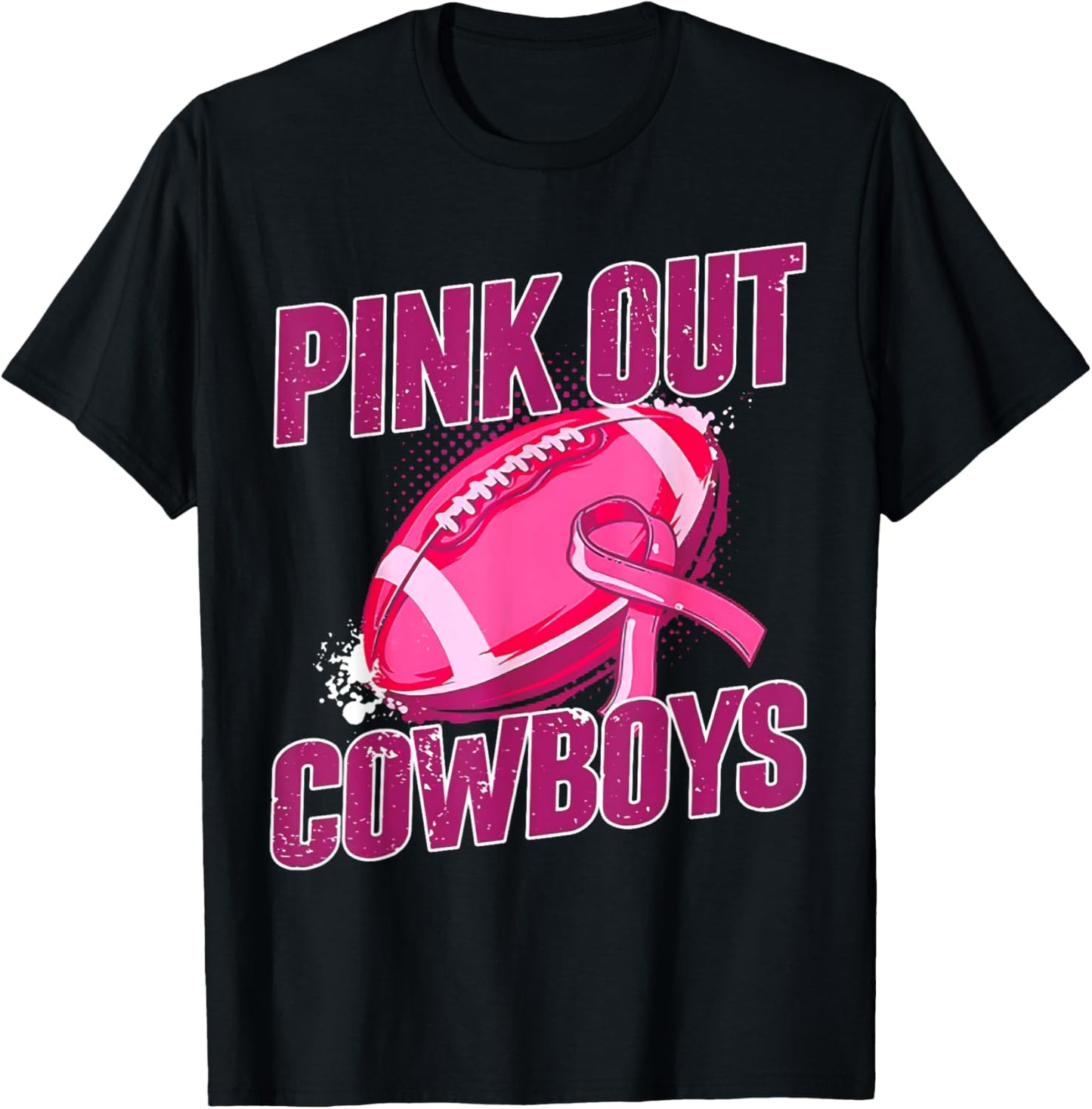 Cowboys Pink Out Football Tackle Breast Cancer T-Shirt