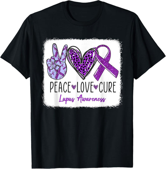 In May We Wear Purple For Lupus Awareness Purple Ribbon T-Shirt