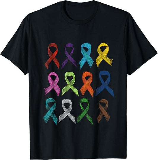 All Cancer Matters Survivors Awareness Fight Ribbon Support T-Shirt