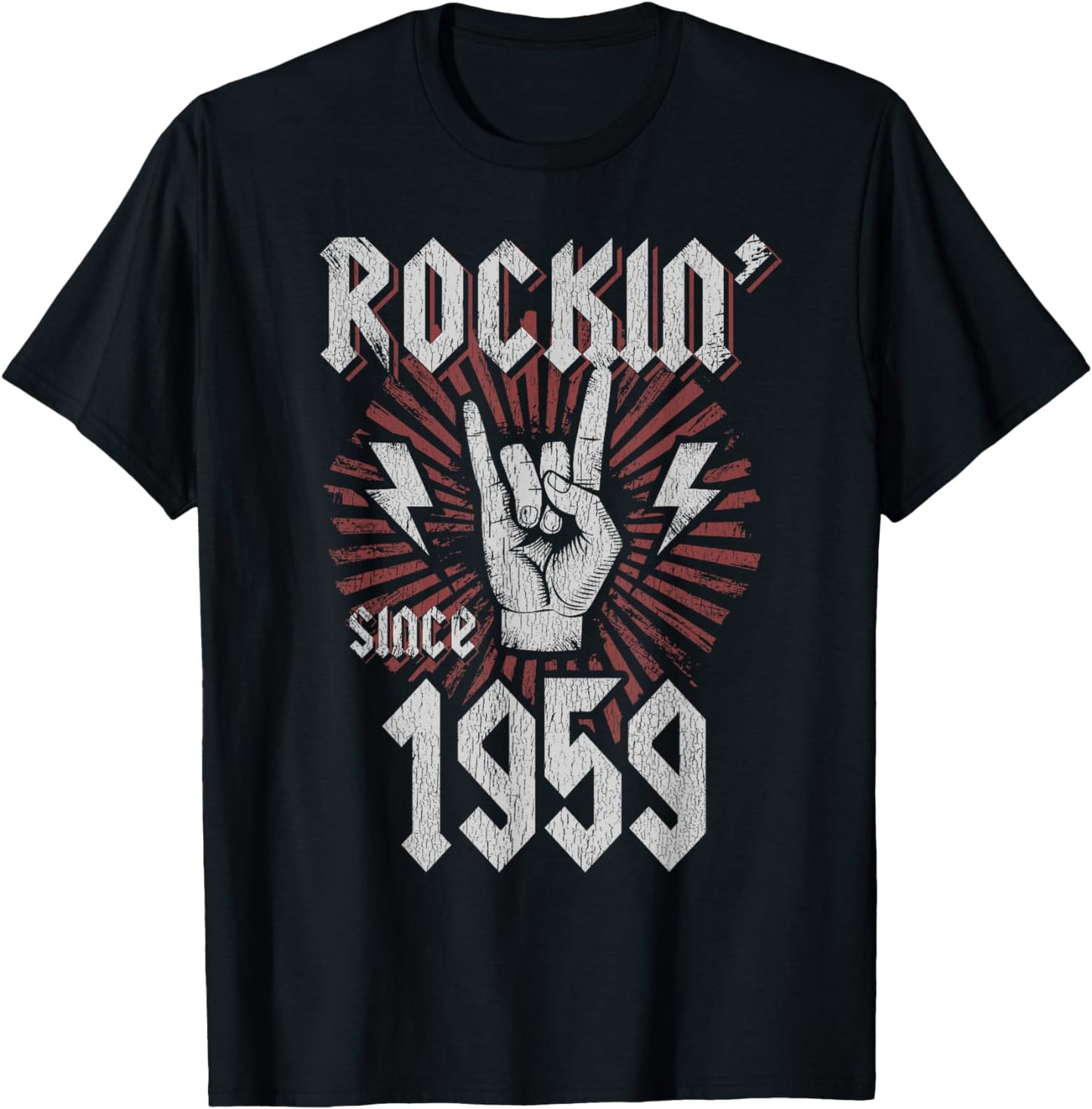 Rockin Since 1959 62 Year Old Rocker 62nd Birthday T-Shirt