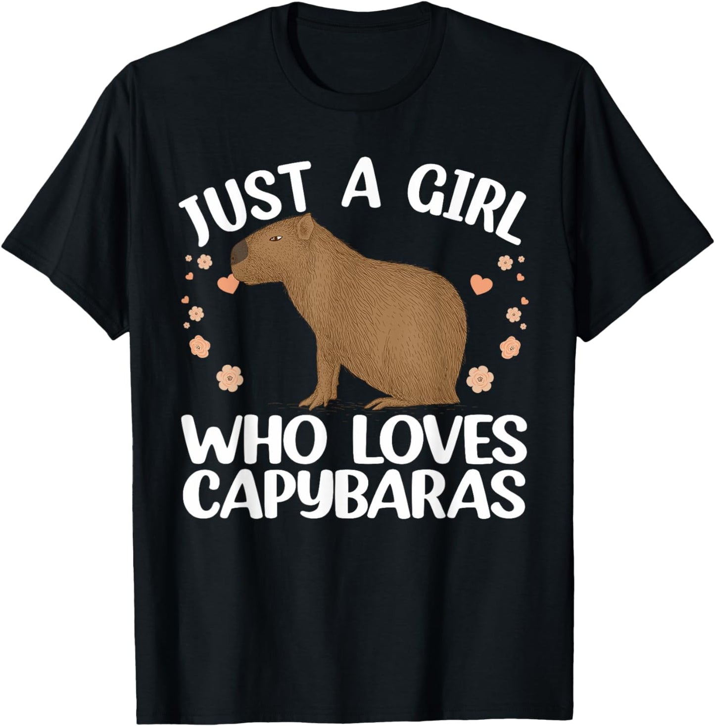 Cool Capybara Design For Women Girls Rodent Animal Capybara T-Shirt