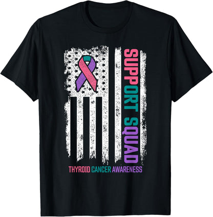 Thyroid Cancer Shirts Support Squad Thyroid Cancer Awareness T-Shirt