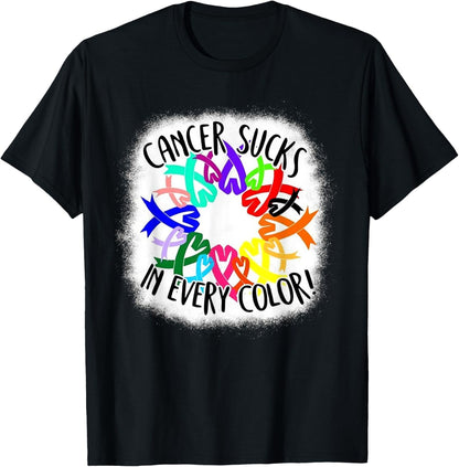 Sucks Cancer Matter In Every Color Ribbon T-Shirt