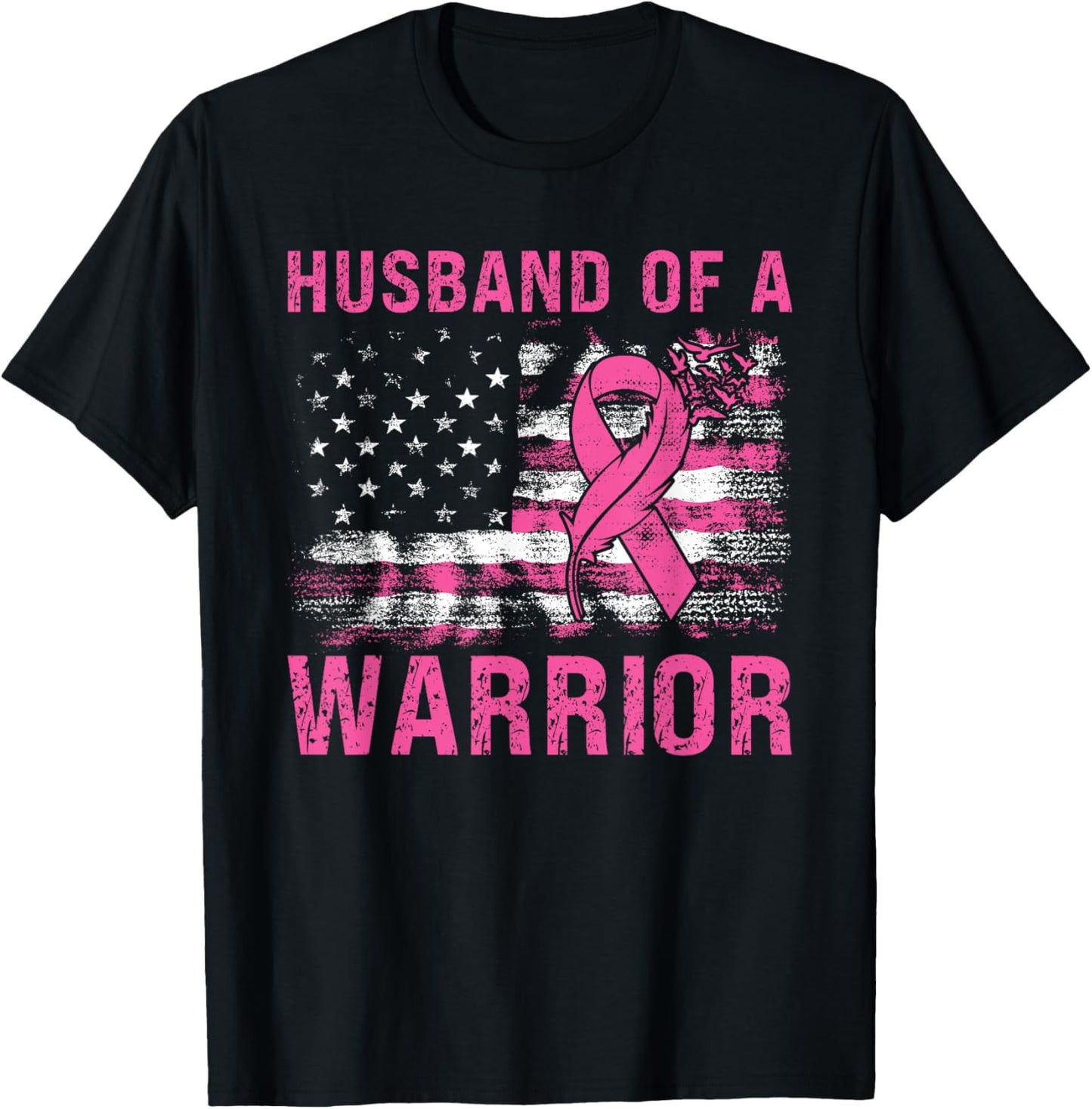 Husband Of A Warrior Breast Cancer Awareness Support Squad T-Shirt