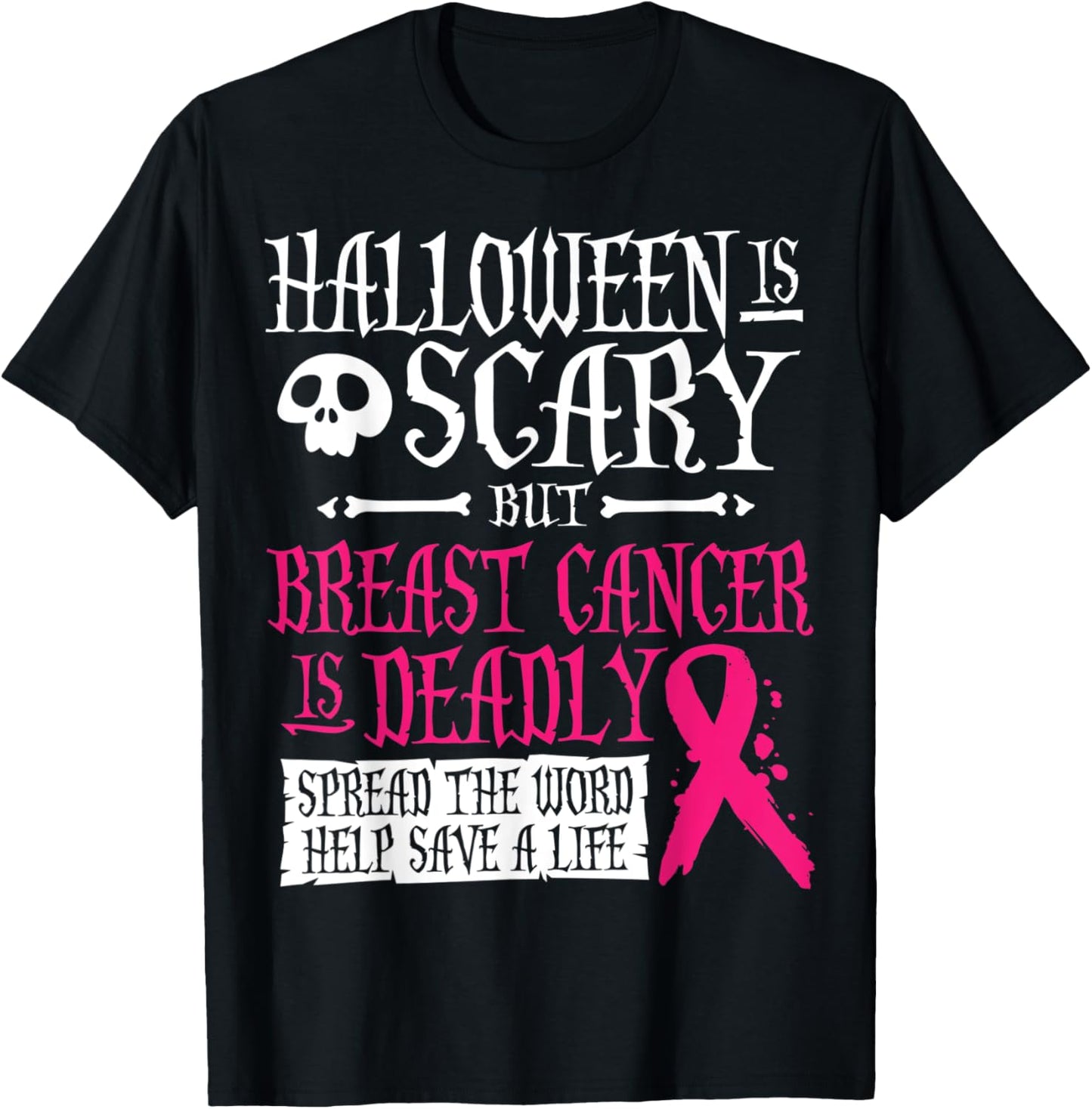 Halloween Costume Breast Cancer Awareness T-Shirt