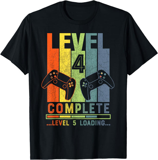 Level 4 Complete Gamer Gift 4 Years Wedding Anniversary T-Shirt