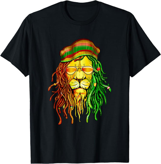 Reggae Music lovers tshirt, Jamaican Lion t-shirt T-Shirt