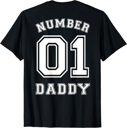 Number 1 Dad Sports Jersey Style T-Shirt for Father's Day