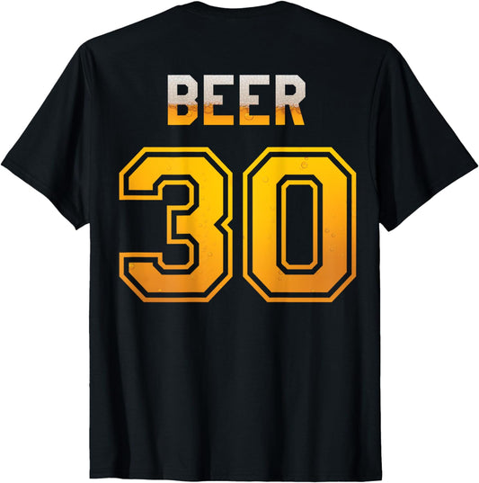 Beer 30 Baseball Style Jersey Uniform T-Shirt