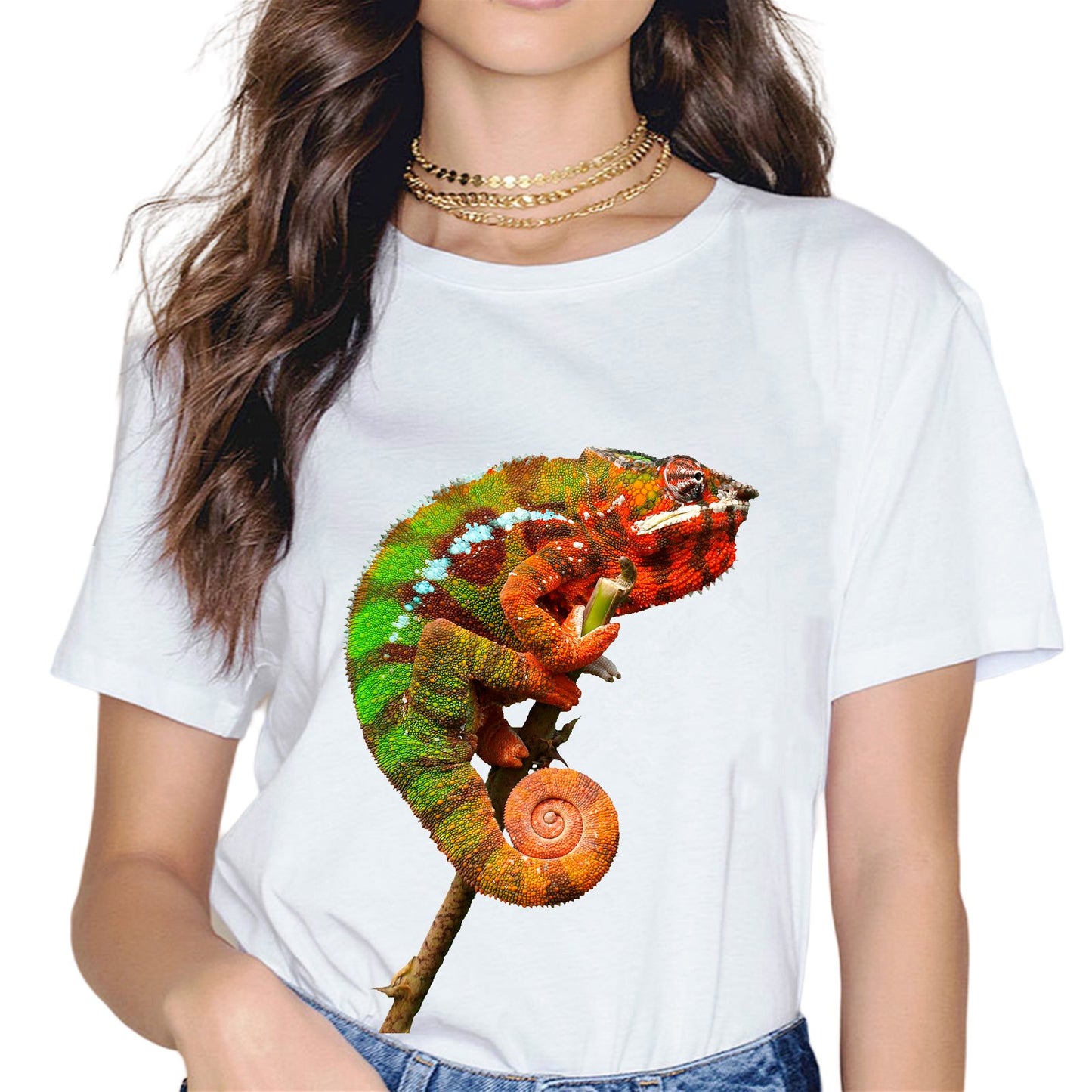 Cool 3D Lizard Art Men Women Herpetology Reptile Lizard Lover T-Shirt