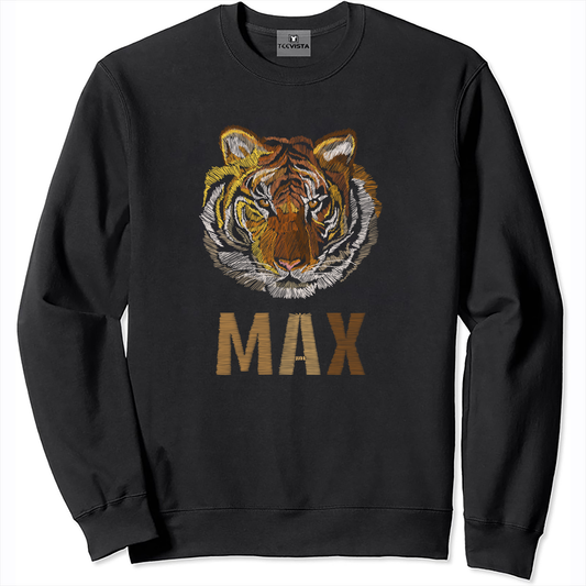 Tiger Head - Embroidered Style Picture Hoodie