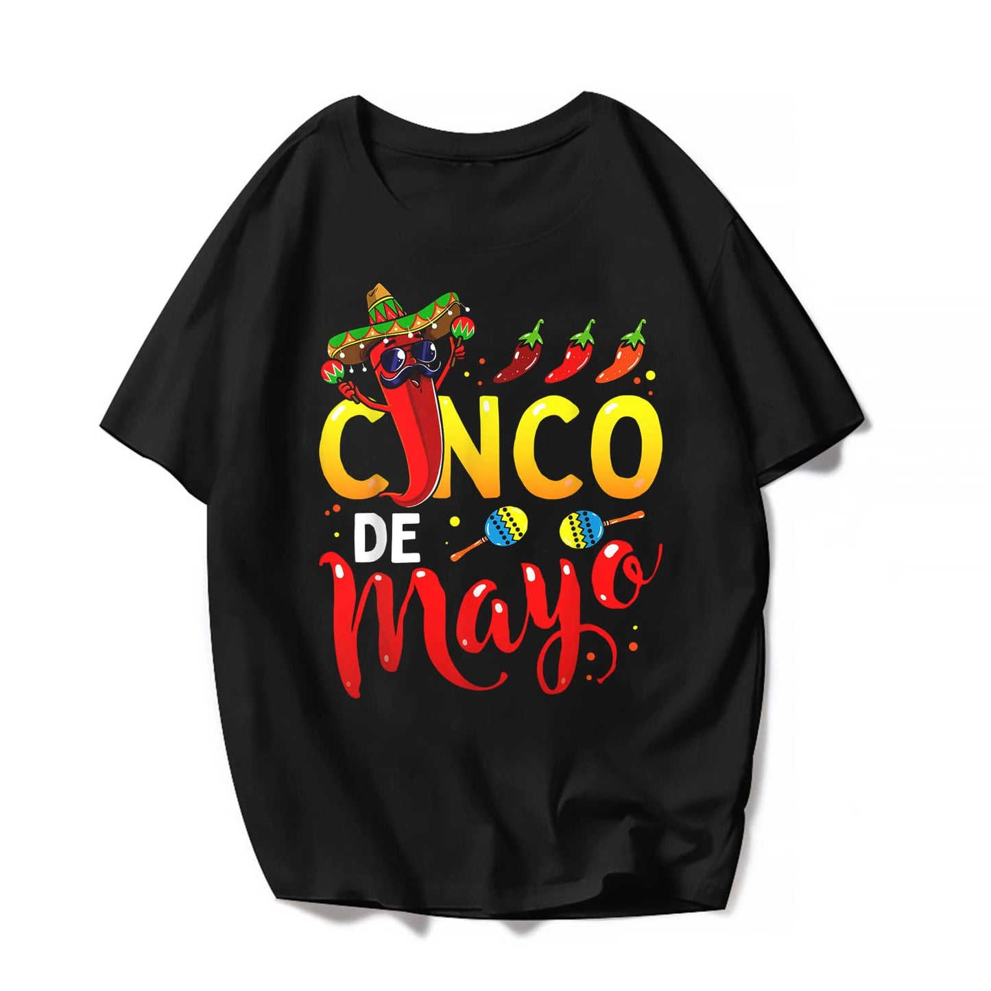 Cinco De Mayo Chili Tee - Retro Festival Graphics