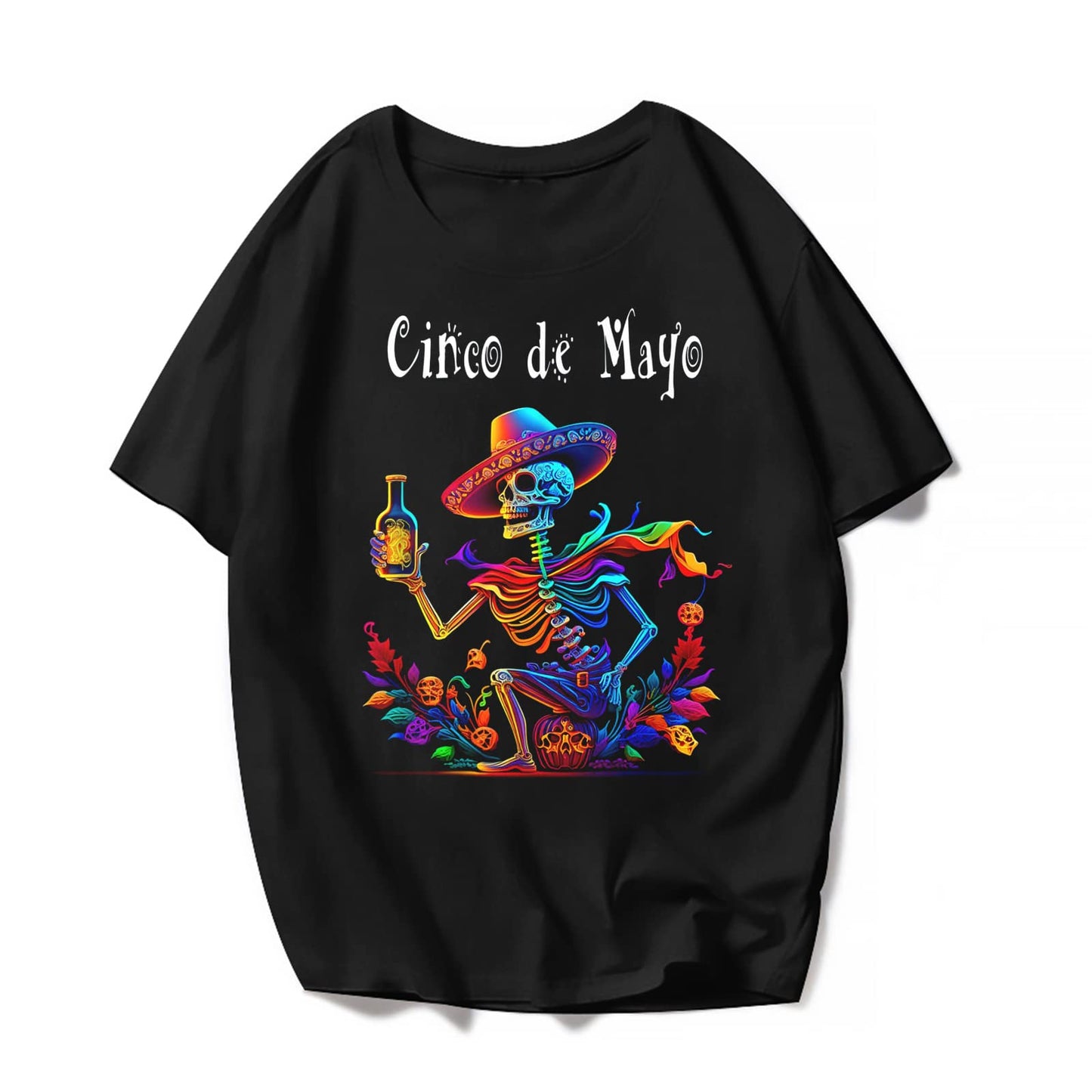 Happy Cinco De Mayo T-Shirt Skull Guitar Tee - Festival Graphics