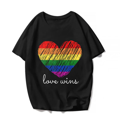 Love Wins Rainbow Tee - LGBTQ Graphics