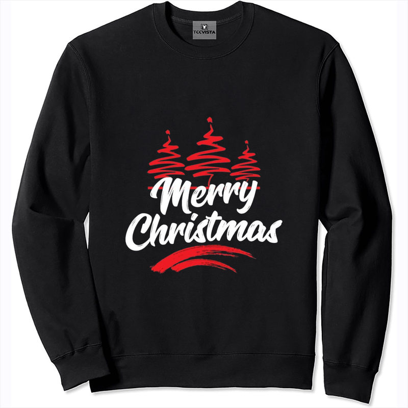 Christmas Sweatshirt - three christmas trees Unisex Design